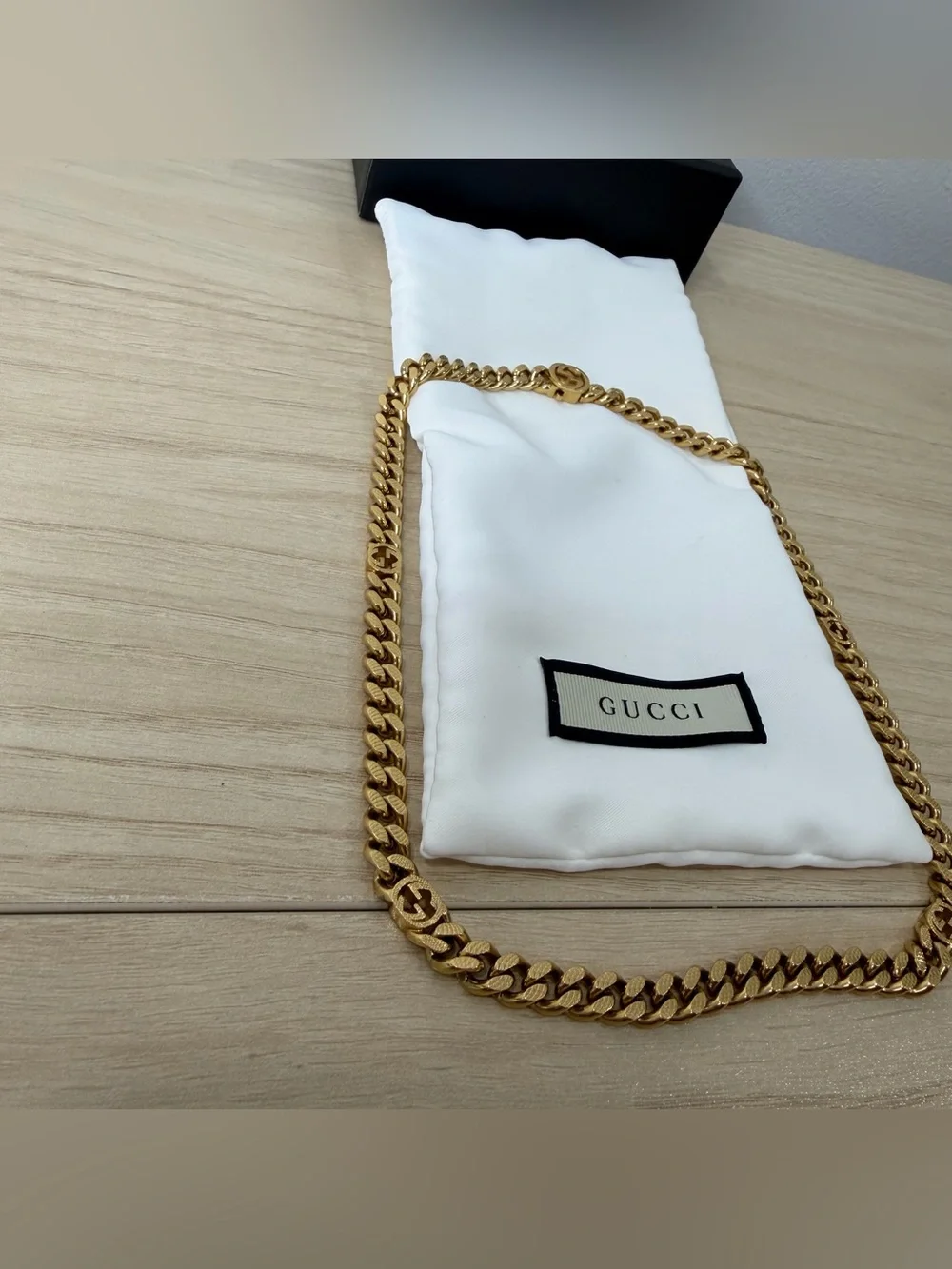 Gucci Gold Cuban Link Chain Necklace